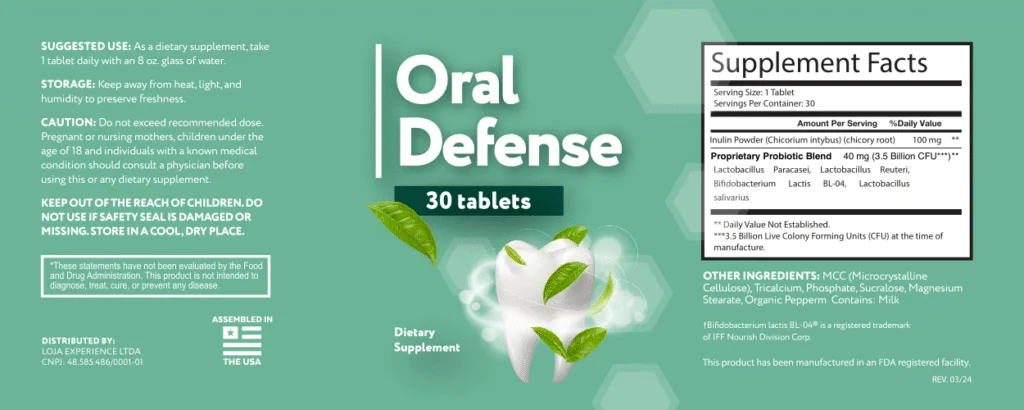 Oral Defense Product Label